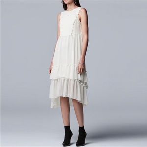 Vera Wang Pucker Ruffle Dress